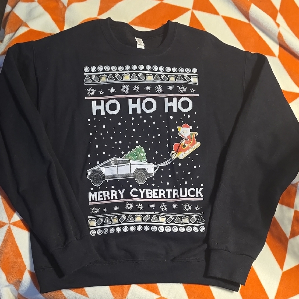 Black Cybertruck Christmas Sweater